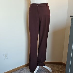 White House Black Market Women's Deep Burgundy Trousers